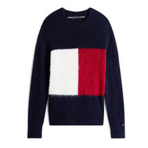 Tommy Hilfiger Oversized Flag Relaxed Jumper With Alpaca